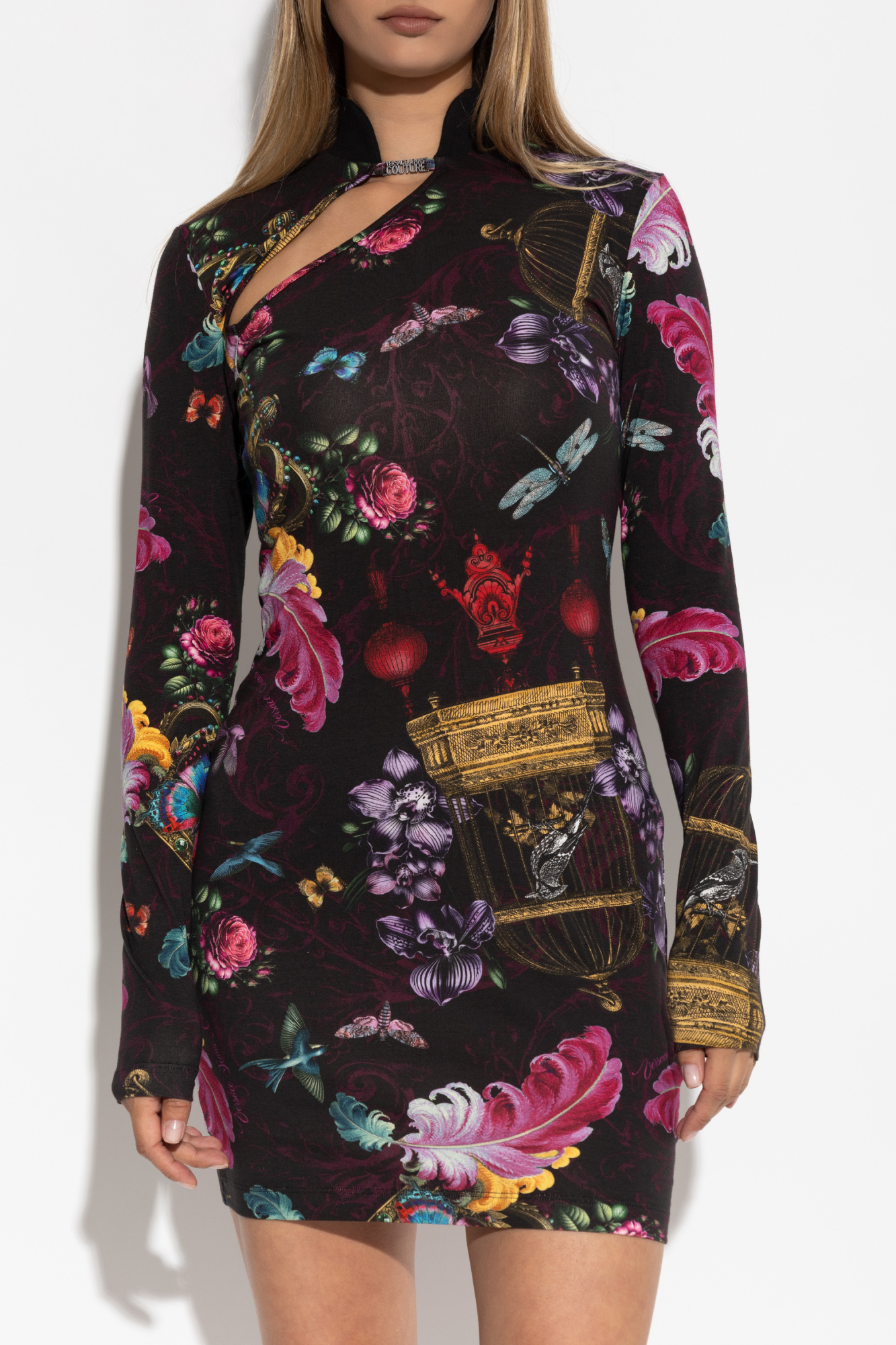 ワンピース VERSACE JEANS COUTURE Woman Dress Multicolor 78HAO9P5JS465 Multicolor dress with baroque print brand VERSACE JEANS